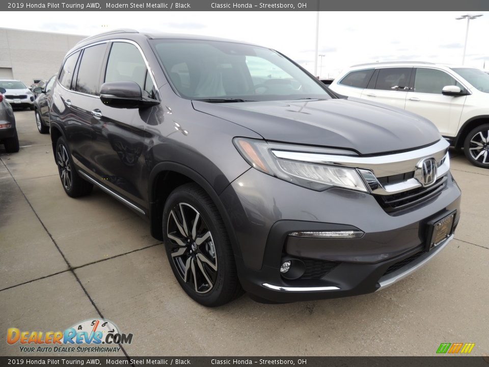 2019 Honda Pilot Touring AWD Modern Steel Metallic / Black Photo #3