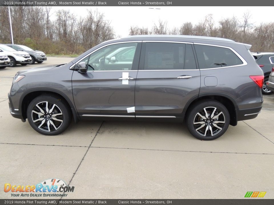 2019 Honda Pilot Touring AWD Modern Steel Metallic / Black Photo #7