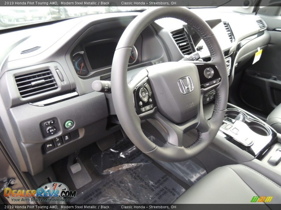 2019 Honda Pilot Touring AWD Modern Steel Metallic / Black Photo #10