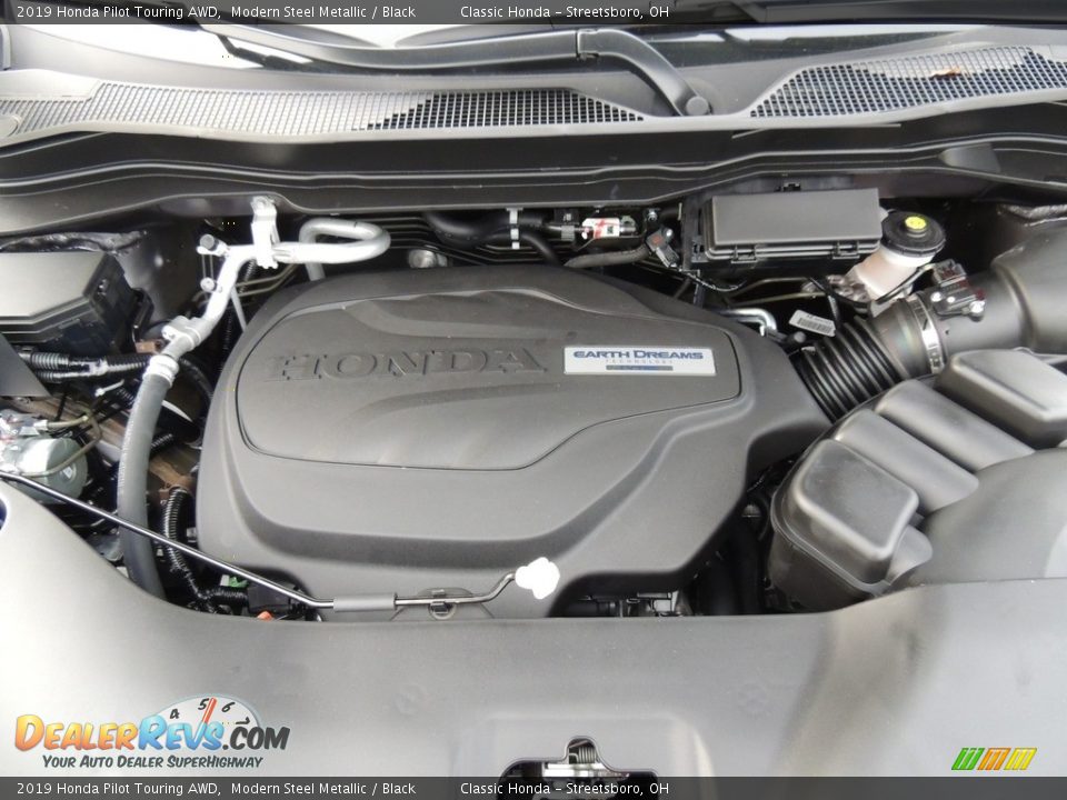 2019 Honda Pilot Touring AWD Modern Steel Metallic / Black Photo #16