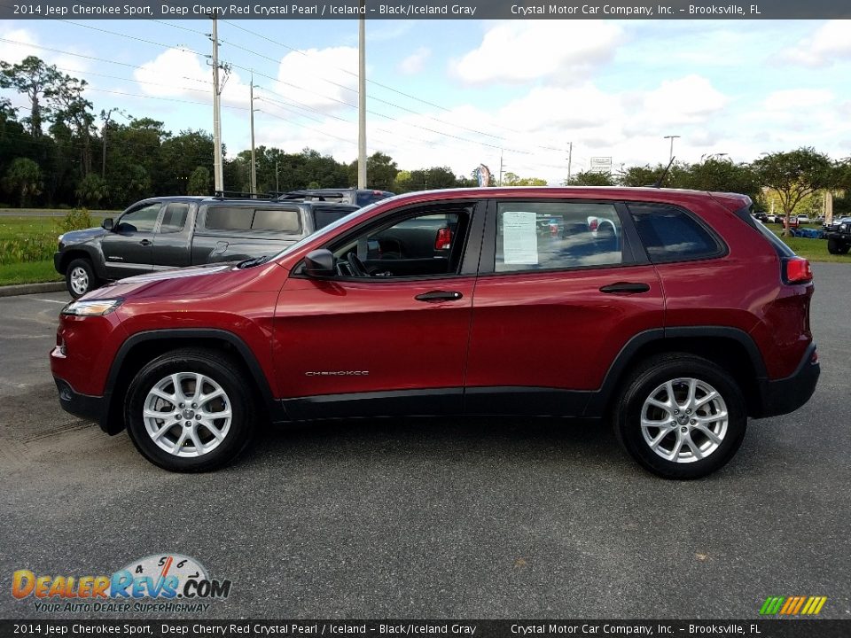2014 Jeep Cherokee Sport Deep Cherry Red Crystal Pearl / Iceland - Black/Iceland Gray Photo #2