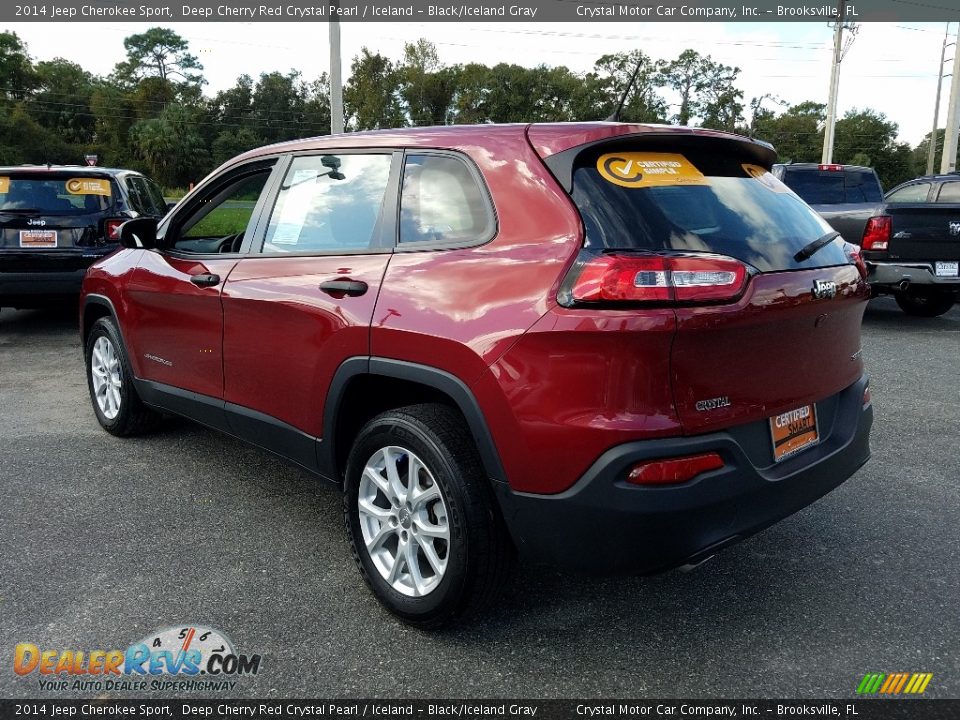 2014 Jeep Cherokee Sport Deep Cherry Red Crystal Pearl / Iceland - Black/Iceland Gray Photo #3