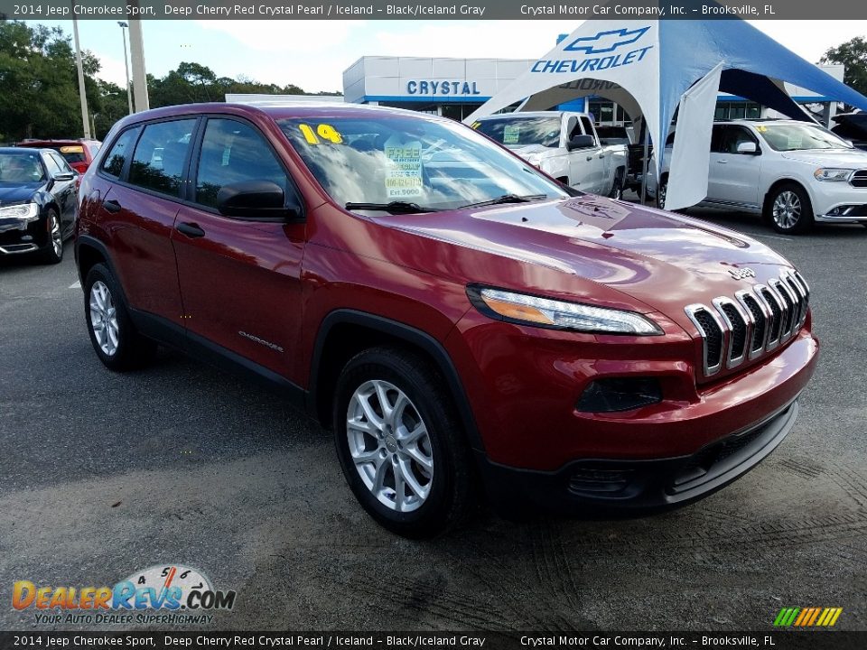 2014 Jeep Cherokee Sport Deep Cherry Red Crystal Pearl / Iceland - Black/Iceland Gray Photo #7
