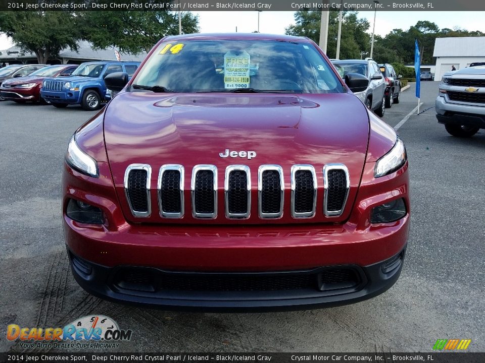 2014 Jeep Cherokee Sport Deep Cherry Red Crystal Pearl / Iceland - Black/Iceland Gray Photo #8