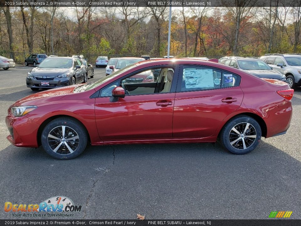 2019 Subaru Impreza 2.0i Premium 4-Door Crimson Red Pearl / Ivory Photo #3