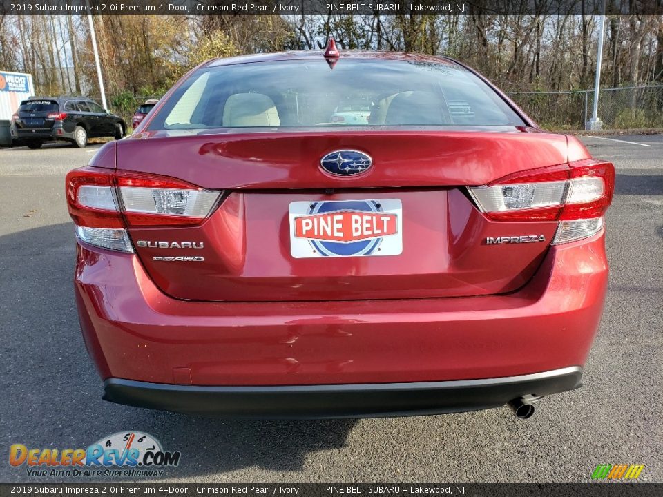 2019 Subaru Impreza 2.0i Premium 4-Door Crimson Red Pearl / Ivory Photo #5