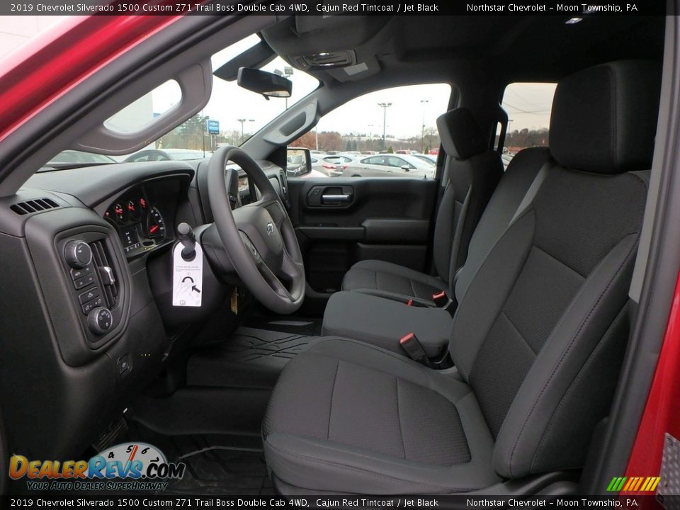Jet Black Interior - 2019 Chevrolet Silverado 1500 Custom Z71 Trail Boss Double Cab 4WD Photo #10