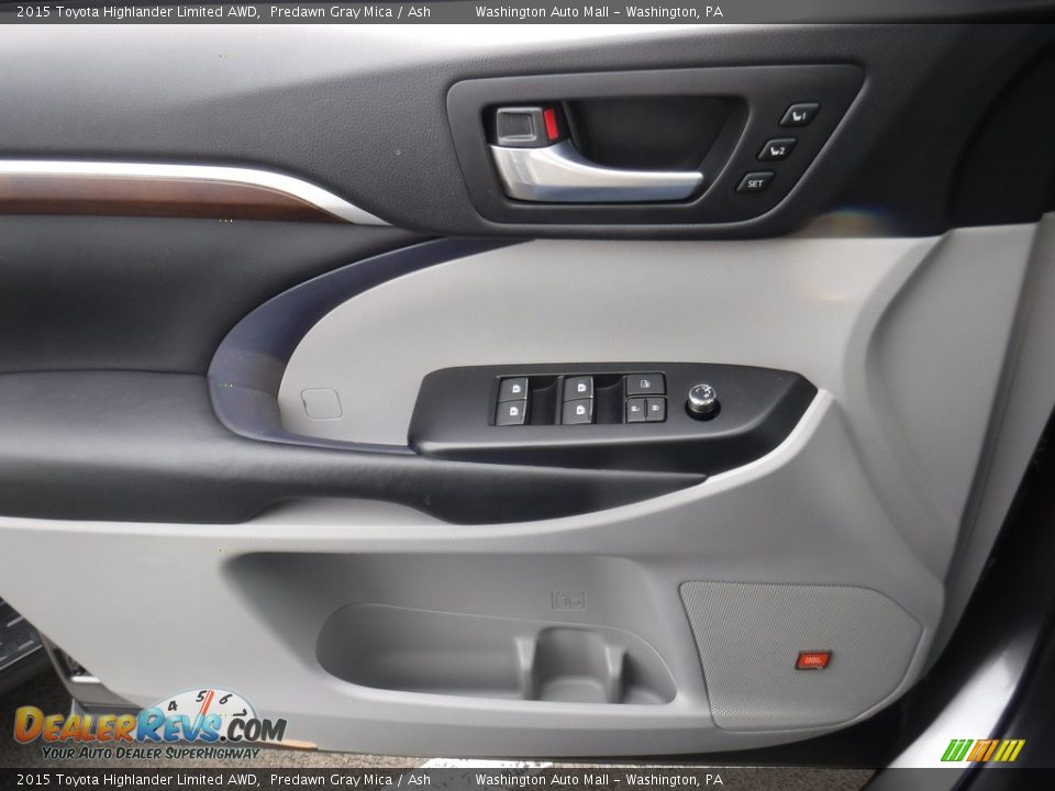 2015 Toyota Highlander Limited AWD Predawn Gray Mica / Ash Photo #15