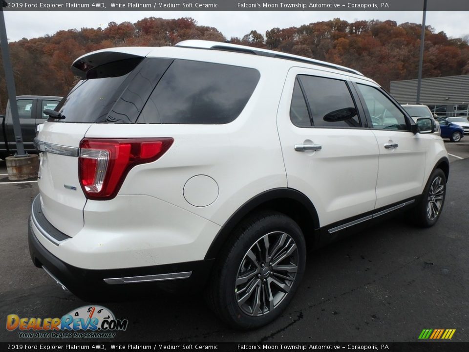 2019 Ford Explorer Platinum 4WD White Platinum / Medium Soft Ceramic Photo #5