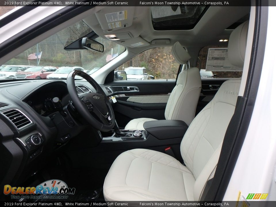 Front Seat of 2019 Ford Explorer Platinum 4WD Photo #8