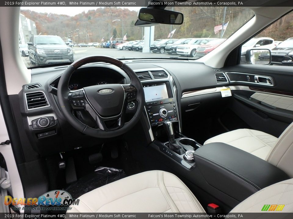 Medium Soft Ceramic Interior - 2019 Ford Explorer Platinum 4WD Photo #10