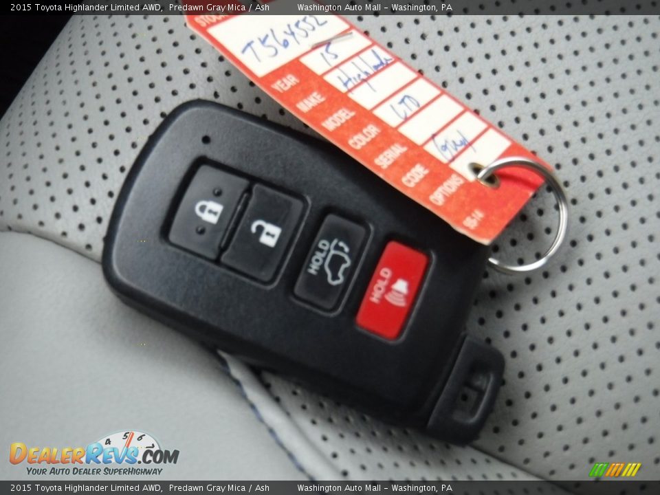 2015 Toyota Highlander Limited AWD Predawn Gray Mica / Ash Photo #28