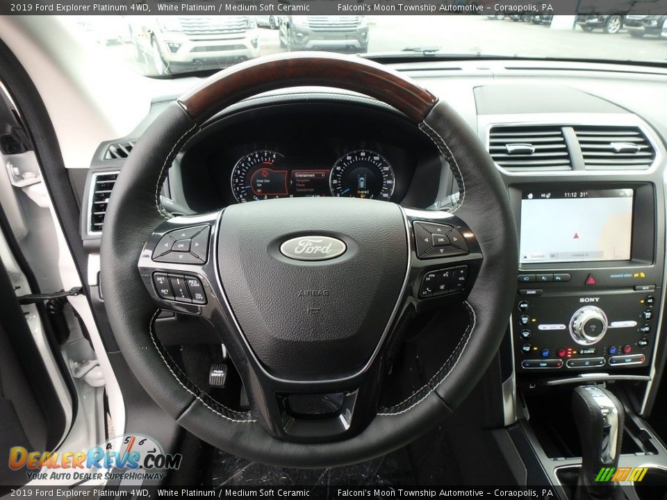 2019 Ford Explorer Platinum 4WD Steering Wheel Photo #13