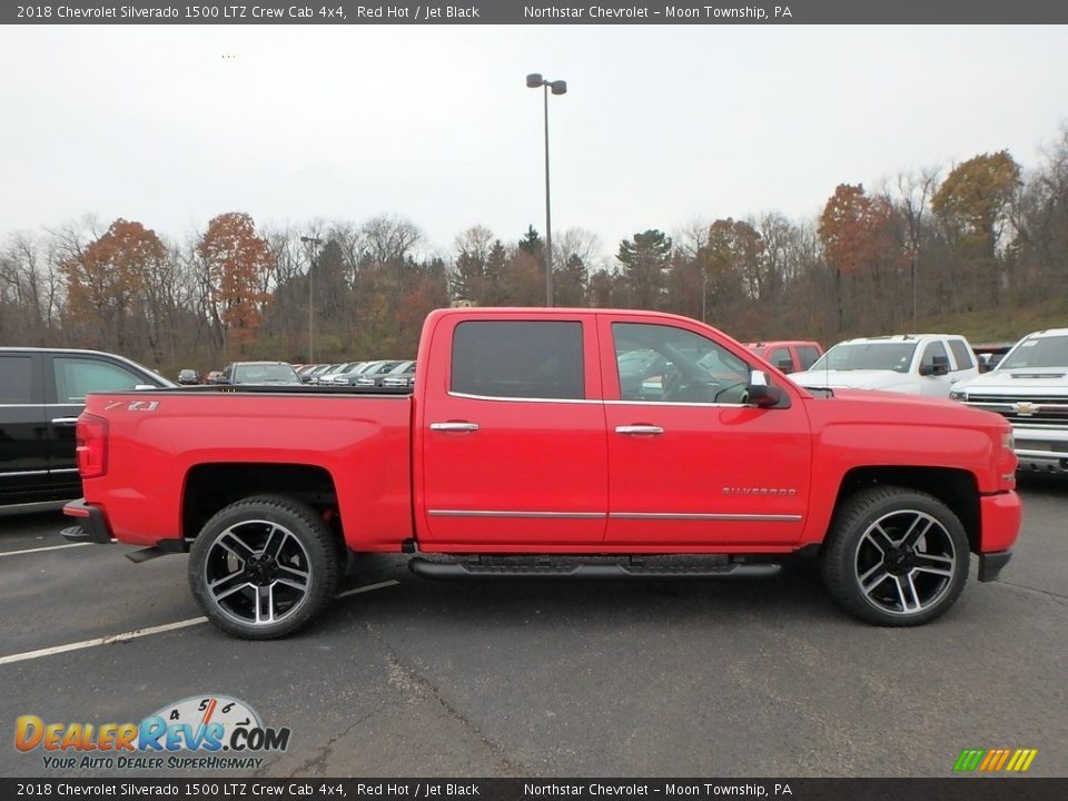 2018 Chevrolet Silverado 1500 LTZ Crew Cab 4x4 Red Hot / Jet Black Photo #4
