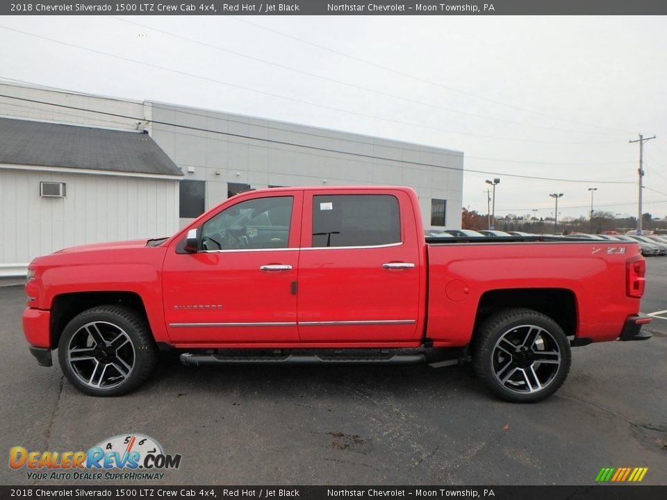 2018 Chevrolet Silverado 1500 LTZ Crew Cab 4x4 Red Hot / Jet Black Photo #8