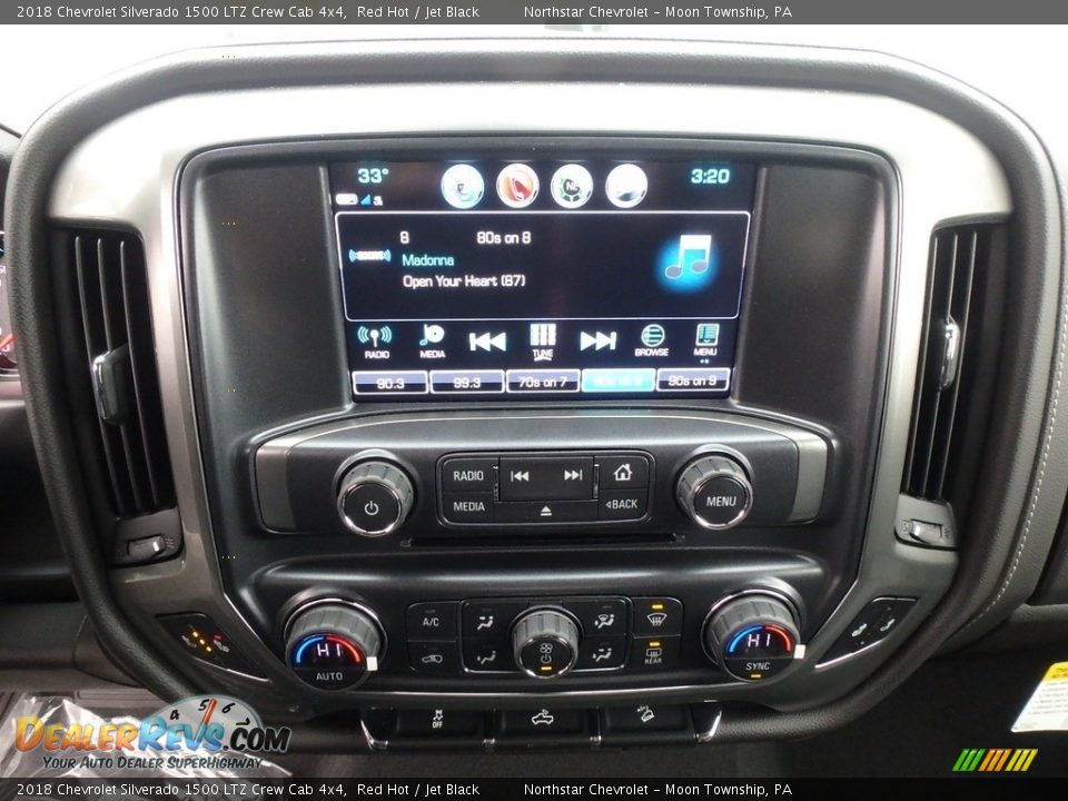 2018 Chevrolet Silverado 1500 LTZ Crew Cab 4x4 Red Hot / Jet Black Photo #19