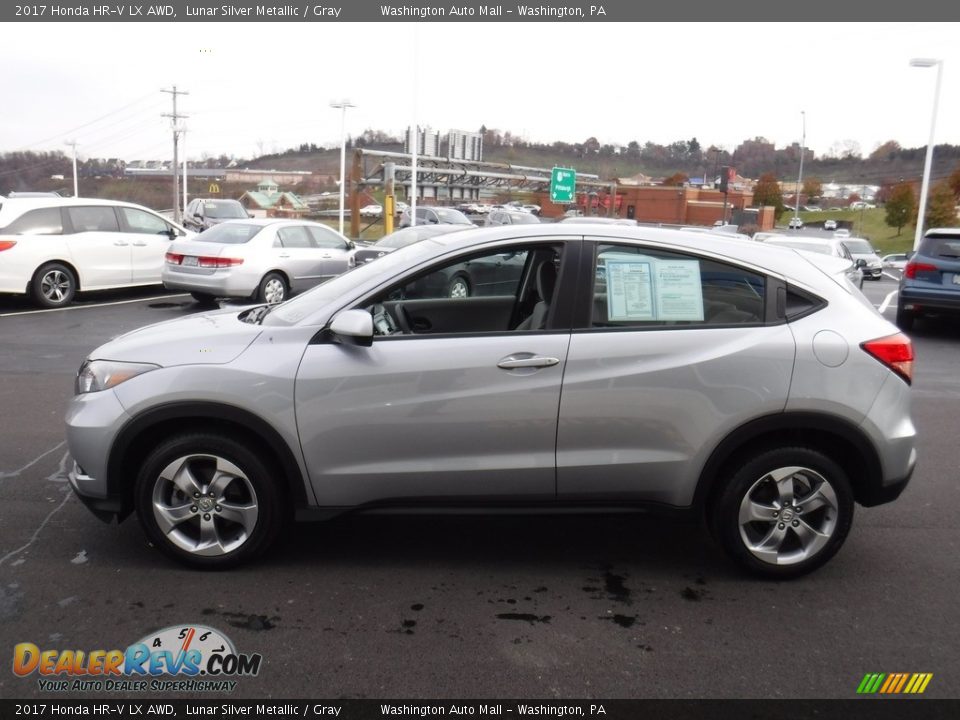 2017 Honda HR-V LX AWD Lunar Silver Metallic / Gray Photo #6