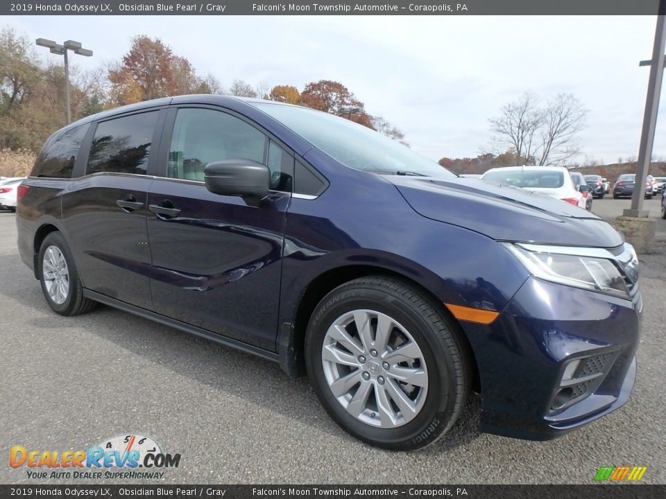 2019 Honda Odyssey LX Obsidian Blue Pearl / Gray Photo #3