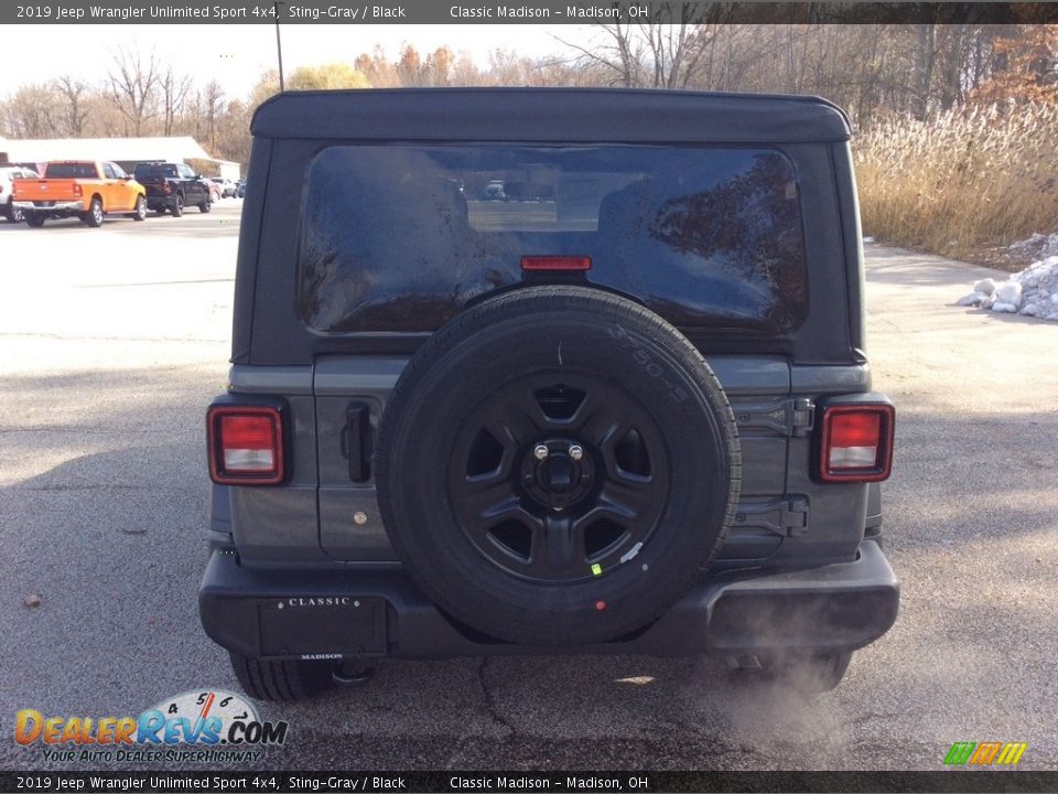 2019 Jeep Wrangler Unlimited Sport 4x4 Sting-Gray / Black Photo #5