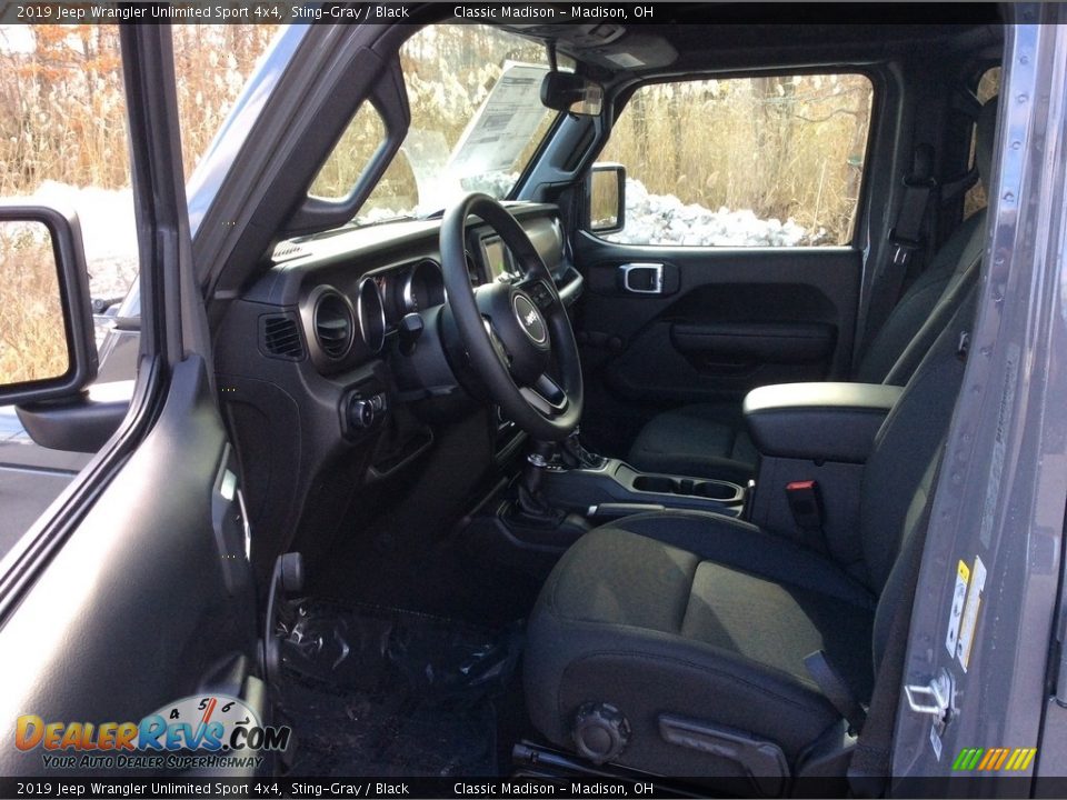 Black Interior - 2019 Jeep Wrangler Unlimited Sport 4x4 Photo #9