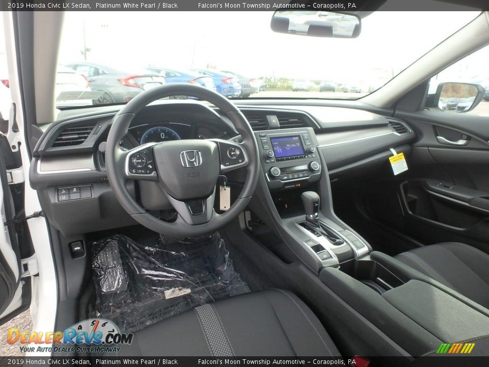 Black Interior - 2019 Honda Civic LX Sedan Photo #10