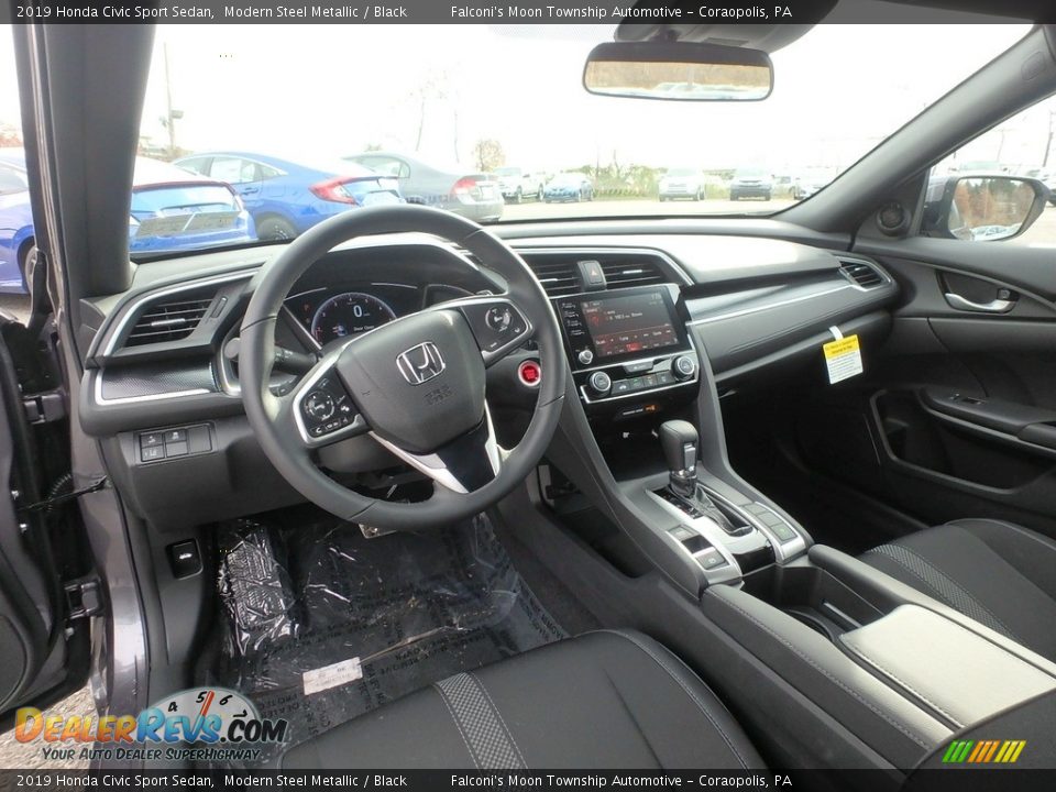 Black Interior - 2019 Honda Civic Sport Sedan Photo #10