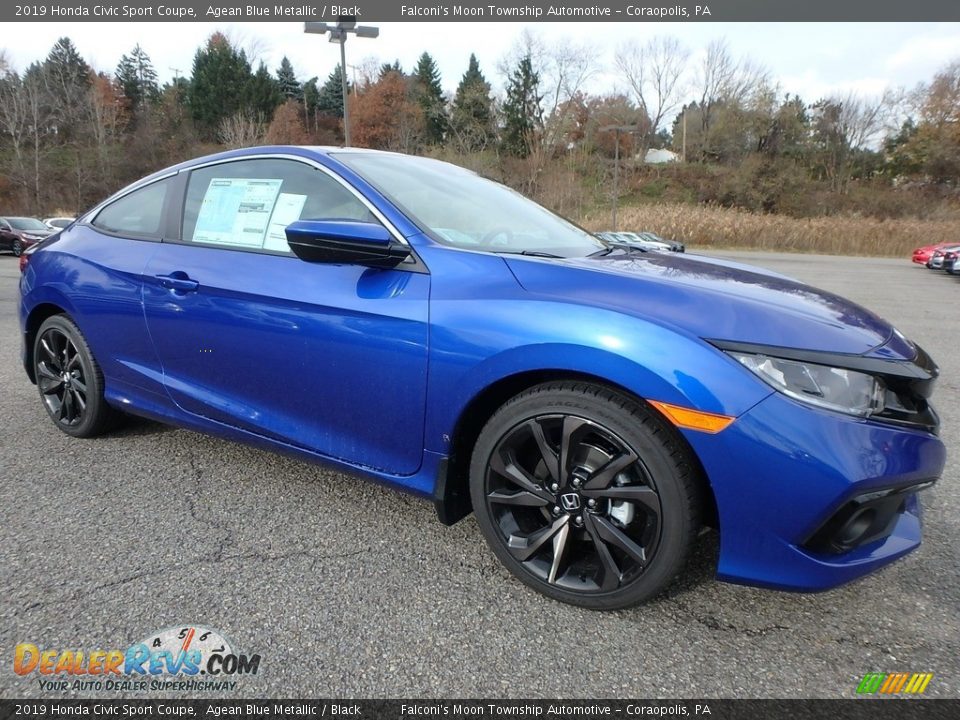 Front 3/4 View of 2019 Honda Civic Sport Coupe Photo #3