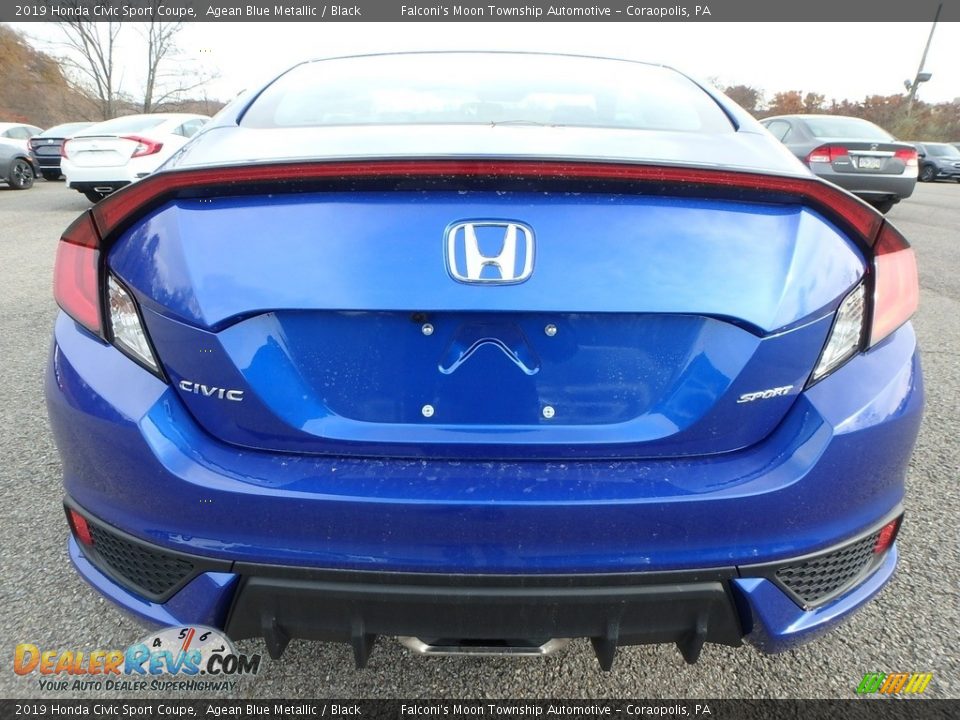 2019 Honda Civic Sport Coupe Agean Blue Metallic / Black Photo #5