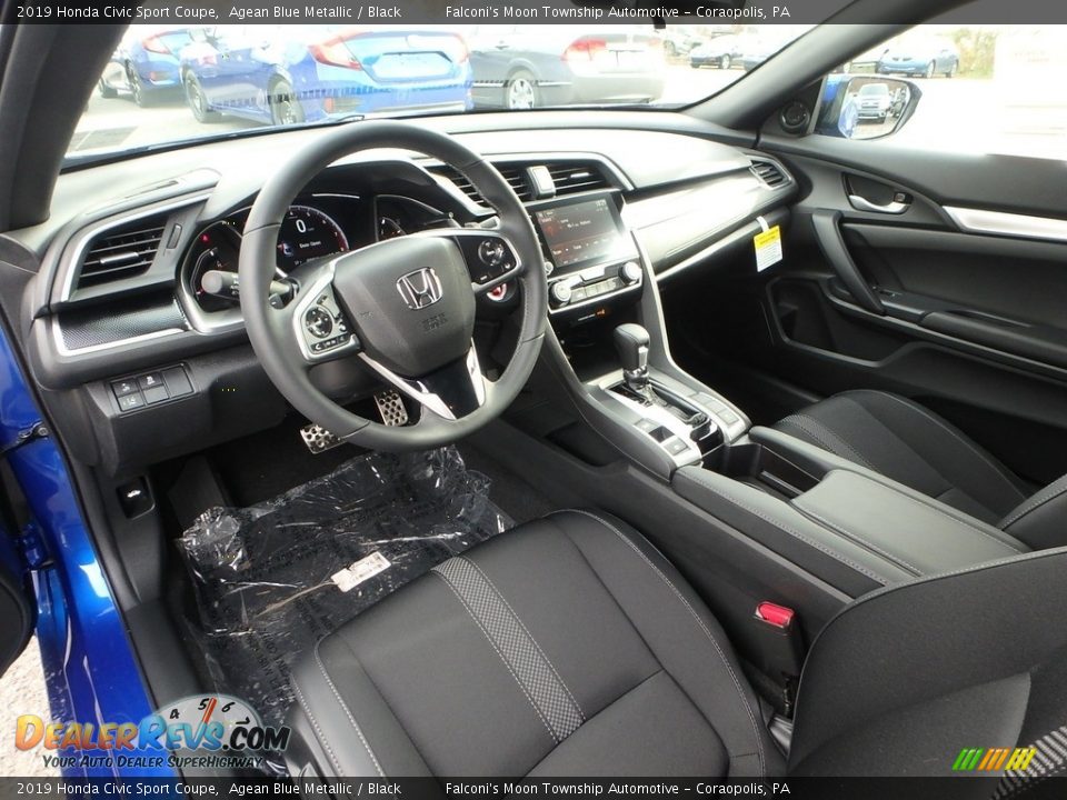 Black Interior - 2019 Honda Civic Sport Coupe Photo #11
