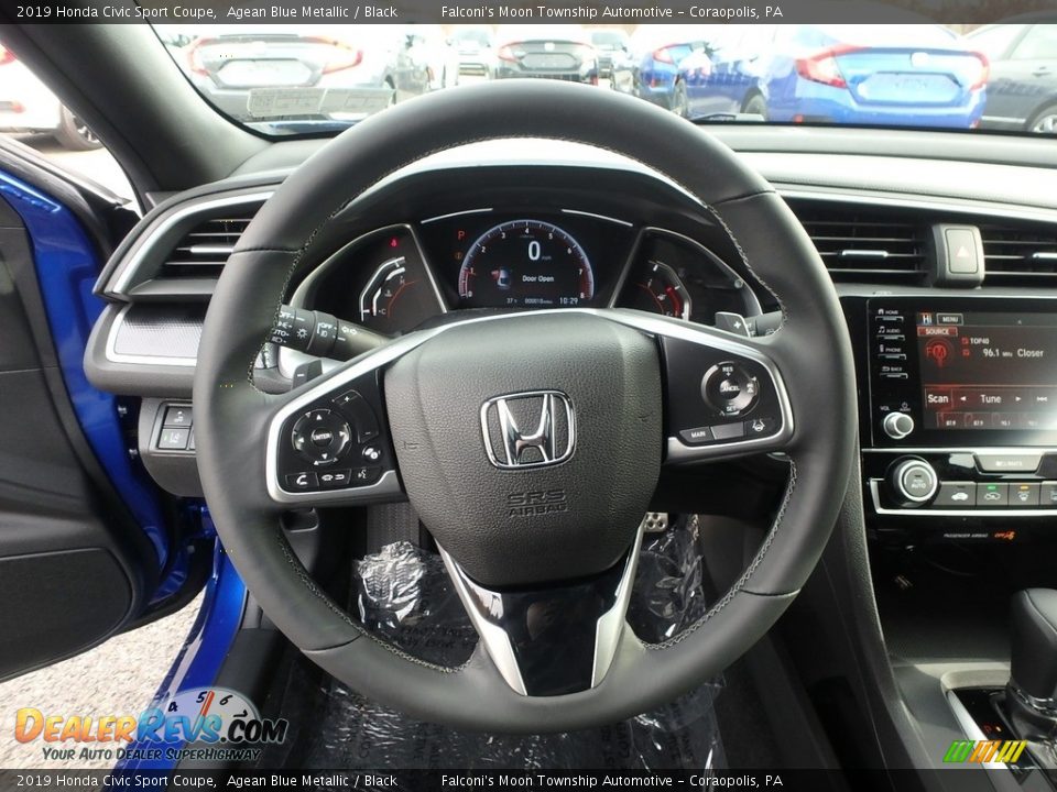 2019 Honda Civic Sport Coupe Steering Wheel Photo #13