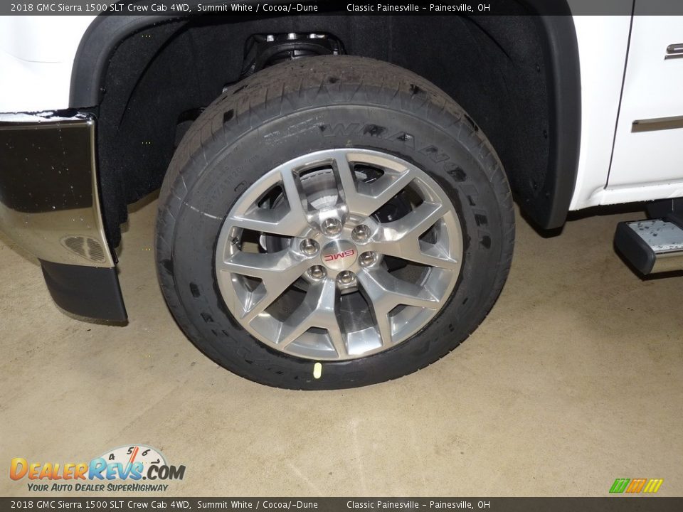 2018 GMC Sierra 1500 SLT Crew Cab 4WD Summit White / Cocoa/­Dune Photo #5