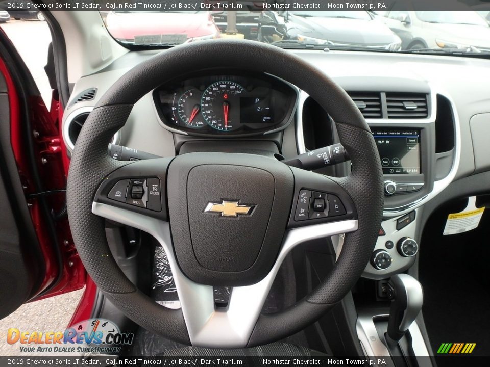 2019 Chevrolet Sonic LT Sedan Cajun Red Tintcoat / Jet Black/­Dark Titanium Photo #15
