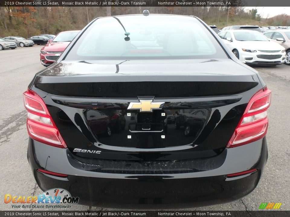 2019 Chevrolet Sonic LS Sedan Mosaic Black Metallic / Jet Black/­Dark Titanium Photo #6