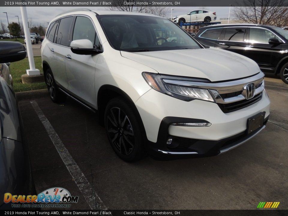 2019 Honda Pilot Touring AWD White Diamond Pearl / Black Photo #3