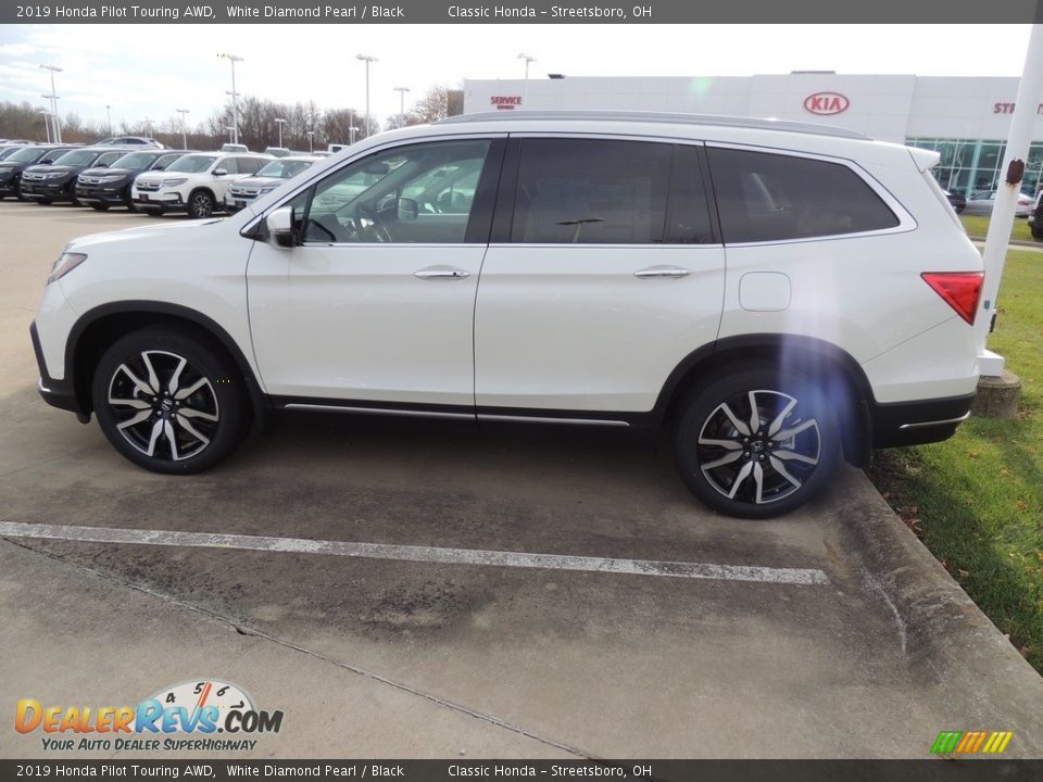 2019 Honda Pilot Touring AWD White Diamond Pearl / Black Photo #7