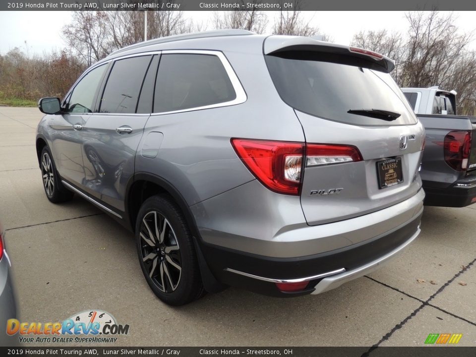 2019 Honda Pilot Touring AWD Lunar Silver Metallic / Gray Photo #6