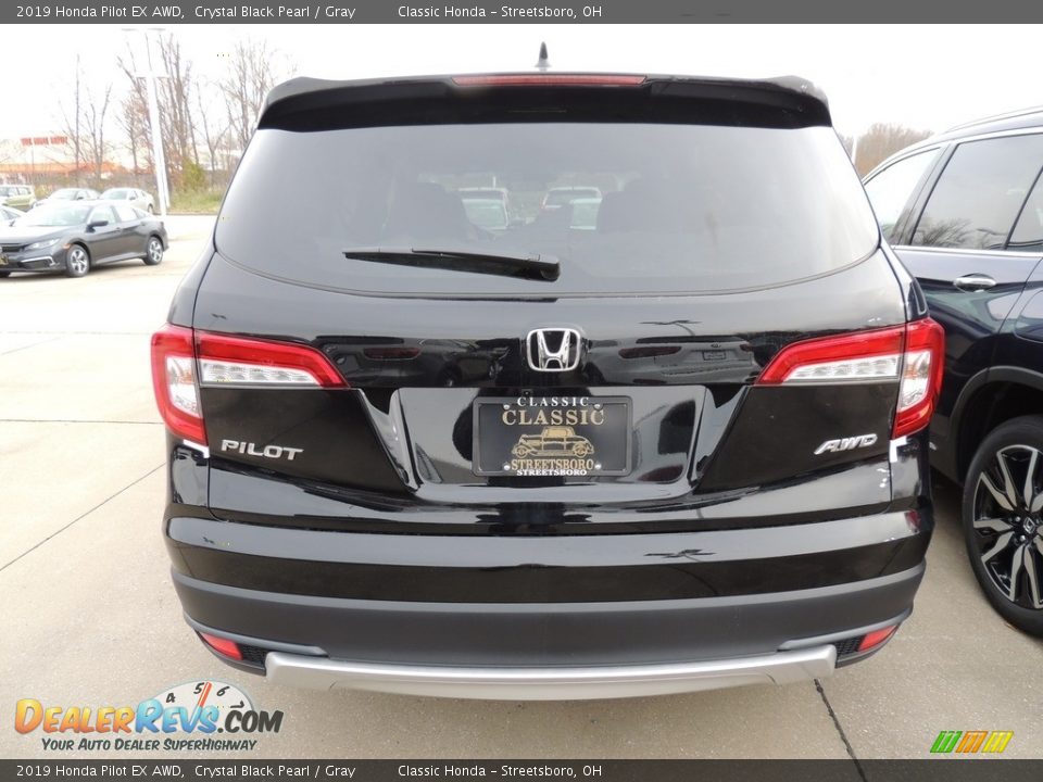 2019 Honda Pilot EX AWD Crystal Black Pearl / Gray Photo #5