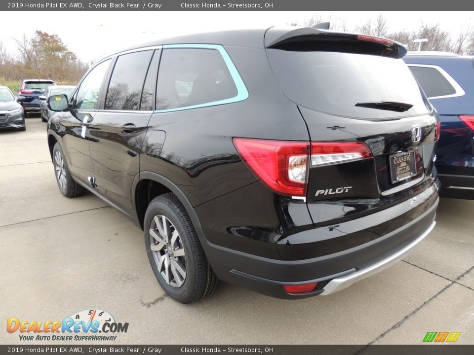 2019 Honda Pilot EX AWD Crystal Black Pearl / Gray Photo #6