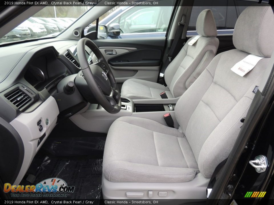 2019 Honda Pilot EX AWD Crystal Black Pearl / Gray Photo #11