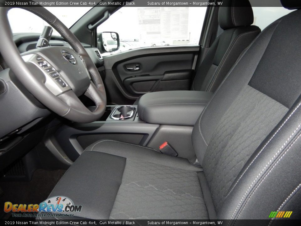 Front Seat of 2019 Nissan Titan Midnight Edition Crew Cab 4x4 Photo #10