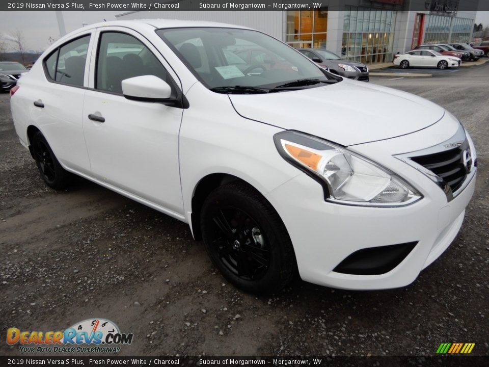 2019 Nissan Versa S Plus Fresh Powder White / Charcoal Photo #1