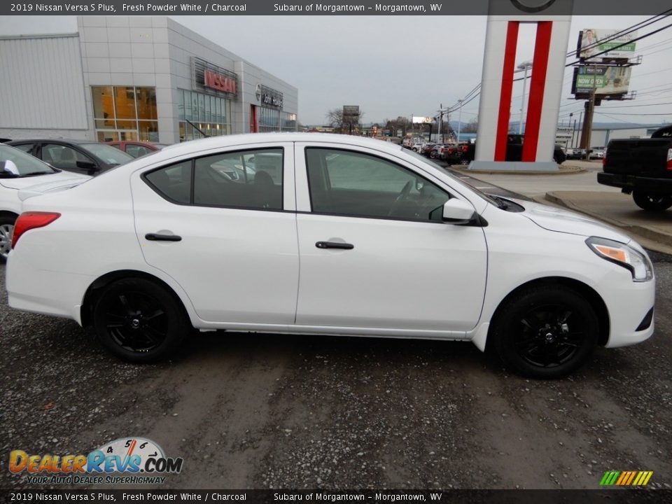 2019 Nissan Versa S Plus Fresh Powder White / Charcoal Photo #2