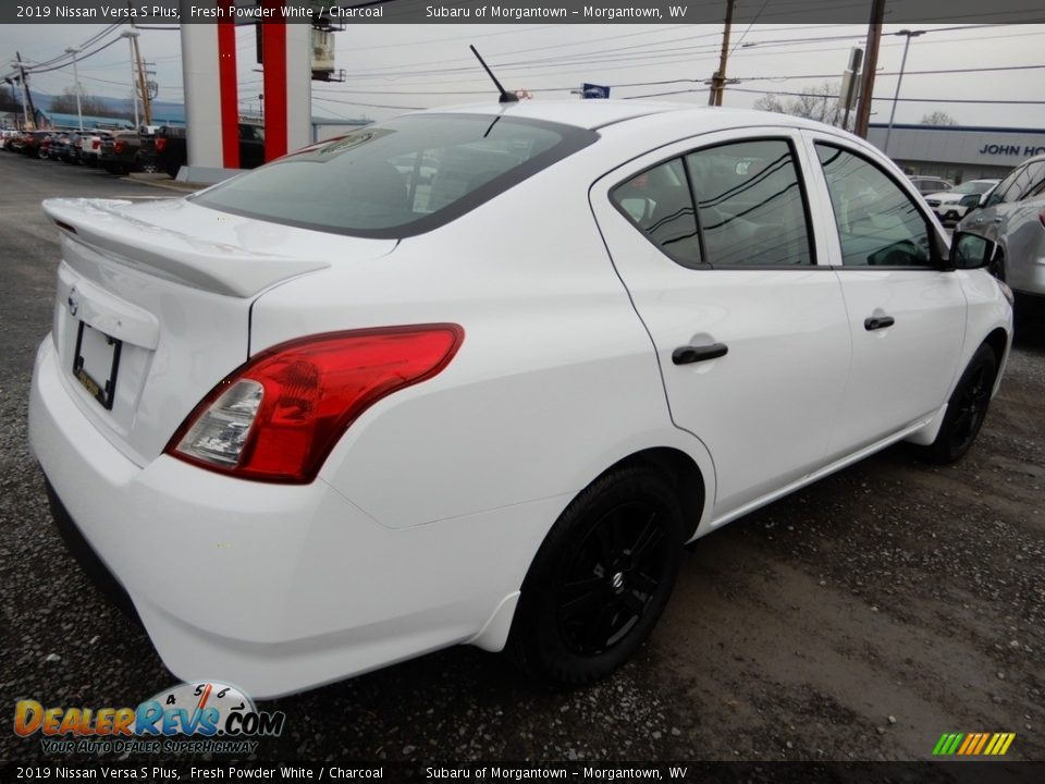 2019 Nissan Versa S Plus Fresh Powder White / Charcoal Photo #3