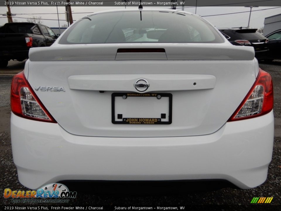 2019 Nissan Versa S Plus Fresh Powder White / Charcoal Photo #4