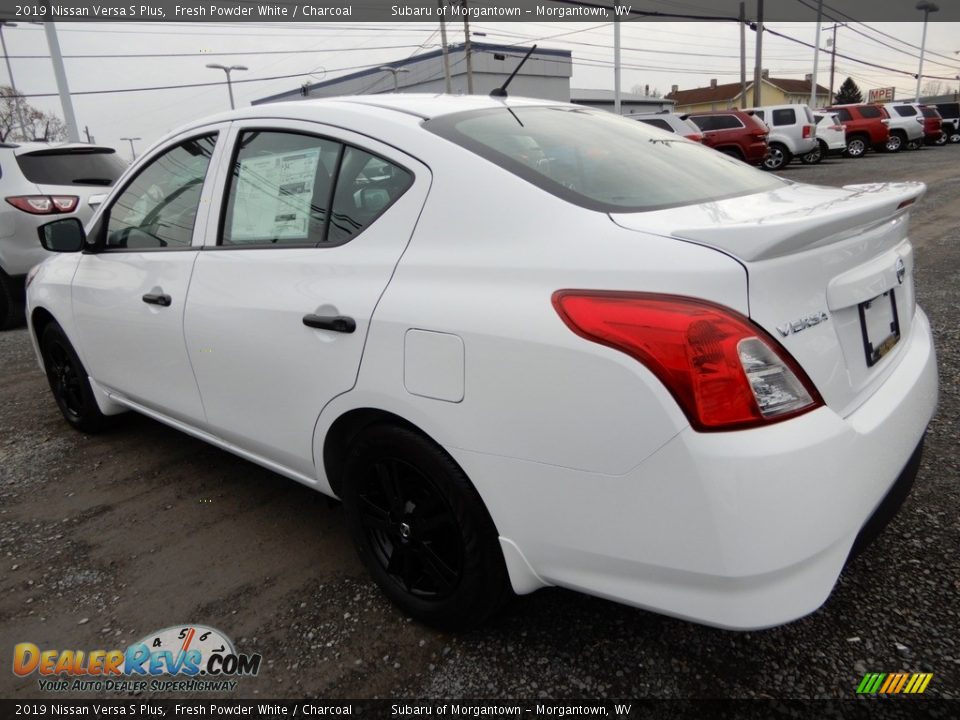 2019 Nissan Versa S Plus Fresh Powder White / Charcoal Photo #6