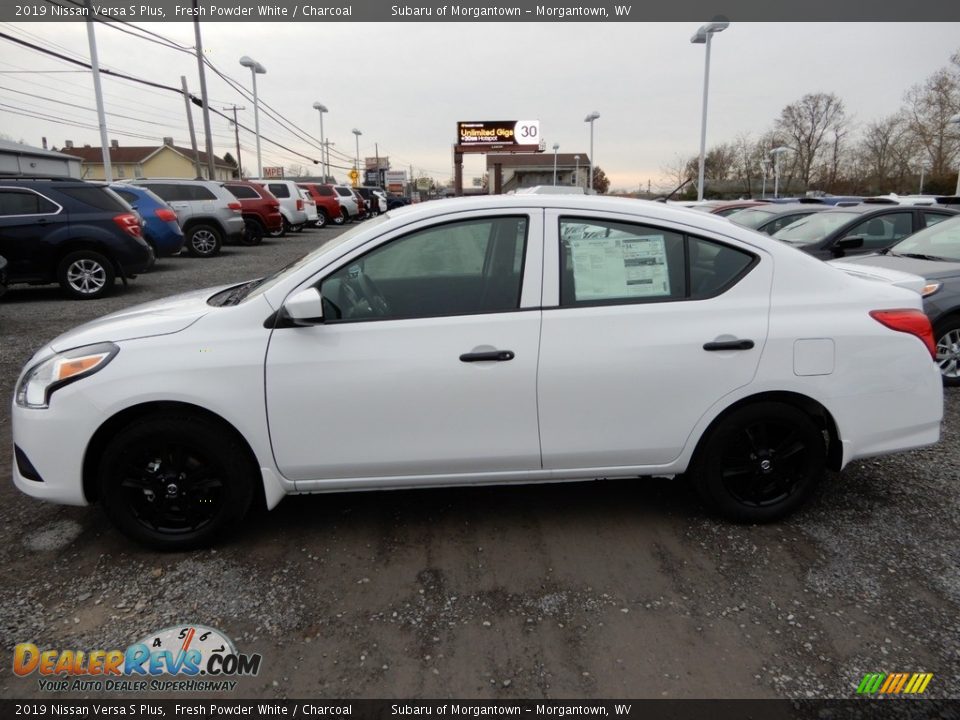 2019 Nissan Versa S Plus Fresh Powder White / Charcoal Photo #7