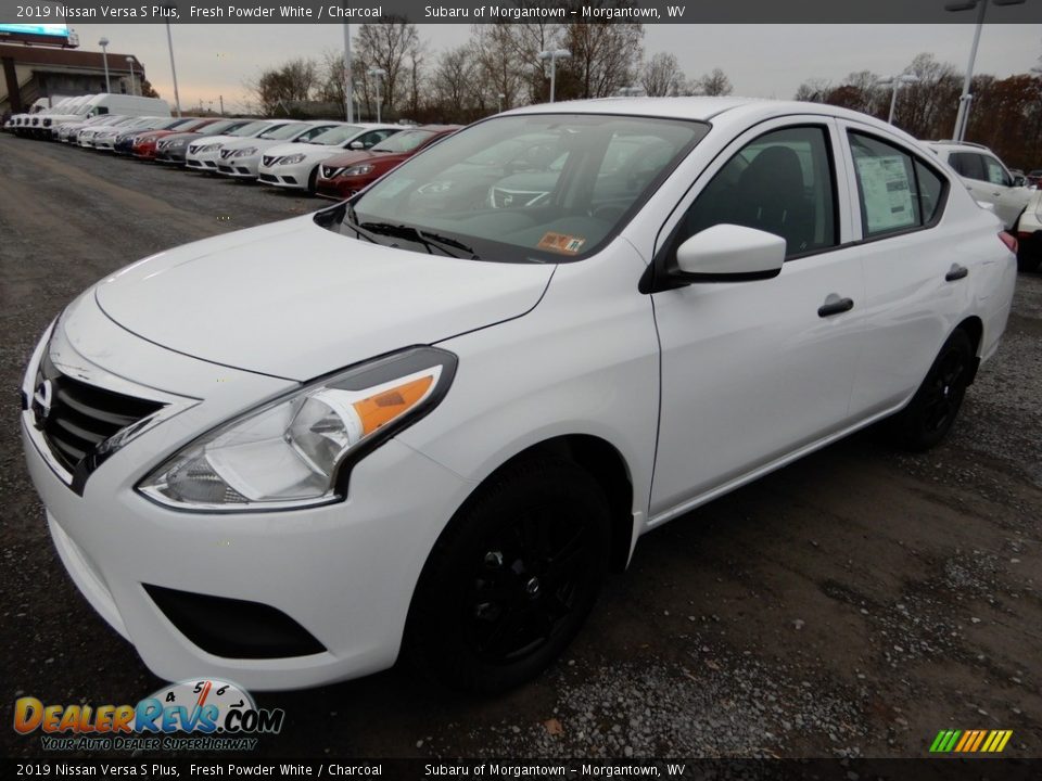 2019 Nissan Versa S Plus Fresh Powder White / Charcoal Photo #8