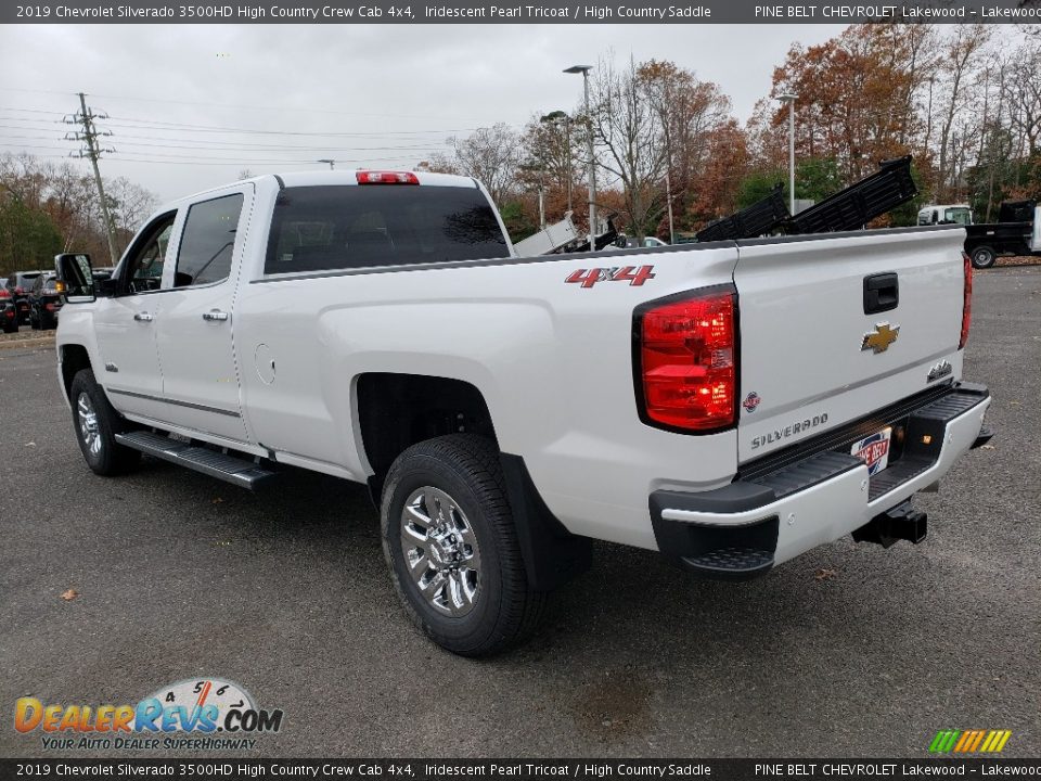 2019 Chevrolet Silverado 3500HD High Country Crew Cab 4x4 Iridescent Pearl Tricoat / High Country Saddle Photo #4
