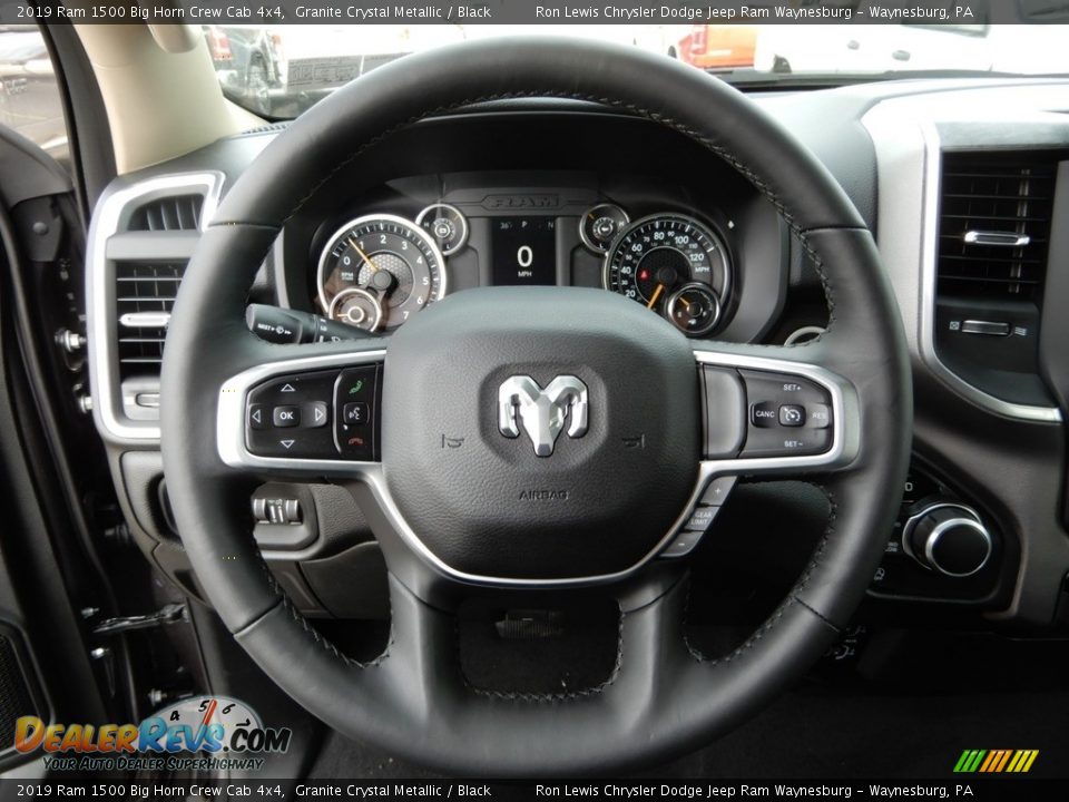 2019 Ram 1500 Big Horn Crew Cab 4x4 Granite Crystal Metallic / Black Photo #17