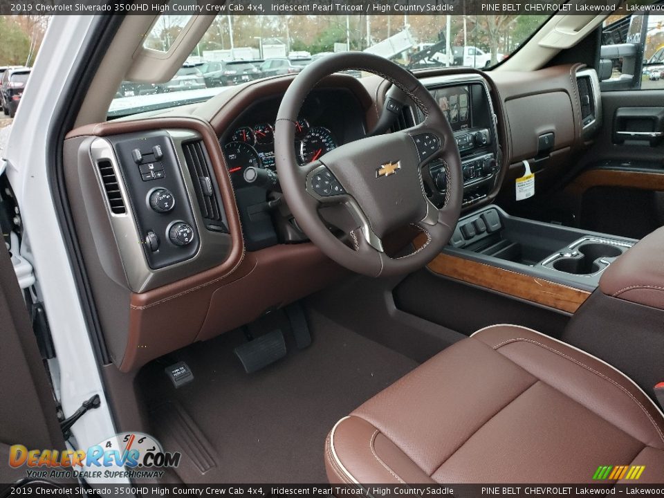 Front Seat of 2019 Chevrolet Silverado 3500HD High Country Crew Cab 4x4 Photo #7